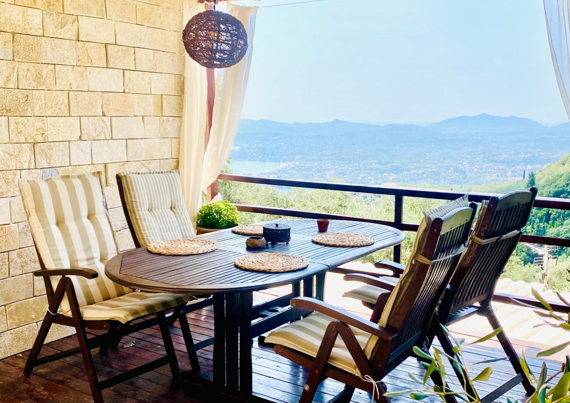 Lorantina Luxury Sea View Holiday House Close To Barbati & Ipsos Beach Spartylas Exterior photo