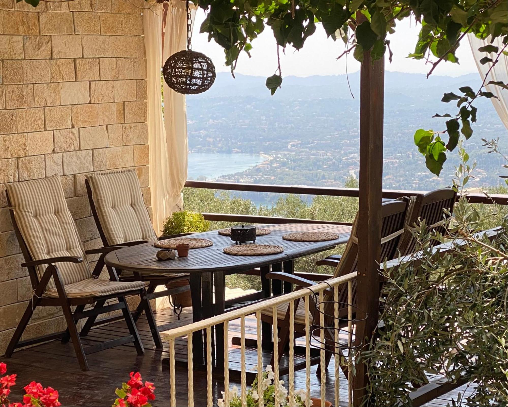 Lorantina Luxury Sea View Holiday House Close To Barbati & Ipsos Beach Spartylas Exterior photo